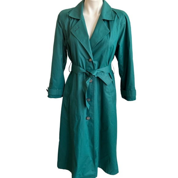 Vintage London Fog Trench Coat with removable lining - size 8 - Picture 1 of 10